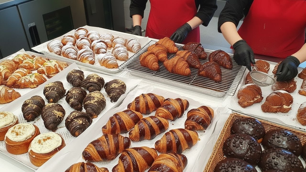 Inside a Modern Croissant & Bun Factory 🥐 | Ultra-Fast Satisfying Bakery Production Process