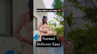 Normal Delivery Yoga 🤰 | 9th Month Lunges Exercise | Easy Labor Tips #shorts