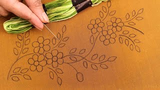 Hand Embroidery ! Hand Embroidery Tutorial  How to Create Perfectly Spaced Borderlines
