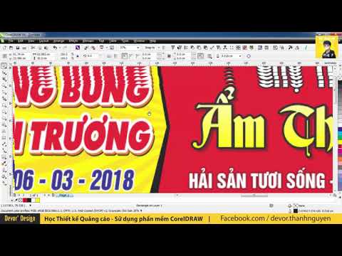 Tự học CorelDRAW làm thiết kế Quảng cáo - Bài 2 - Thiết kế Băng rôn