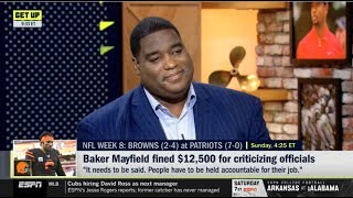ESPN GET UP | Adam Schefter & Damien Woody "heated" Mayfield fined $12,500 for criticizing oficials