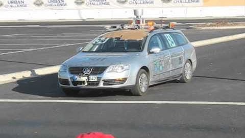 AnnieWAY merges into moving traffic in the DARPA Urban Challenge Semi-Finals - Team AnnieWAY 2007