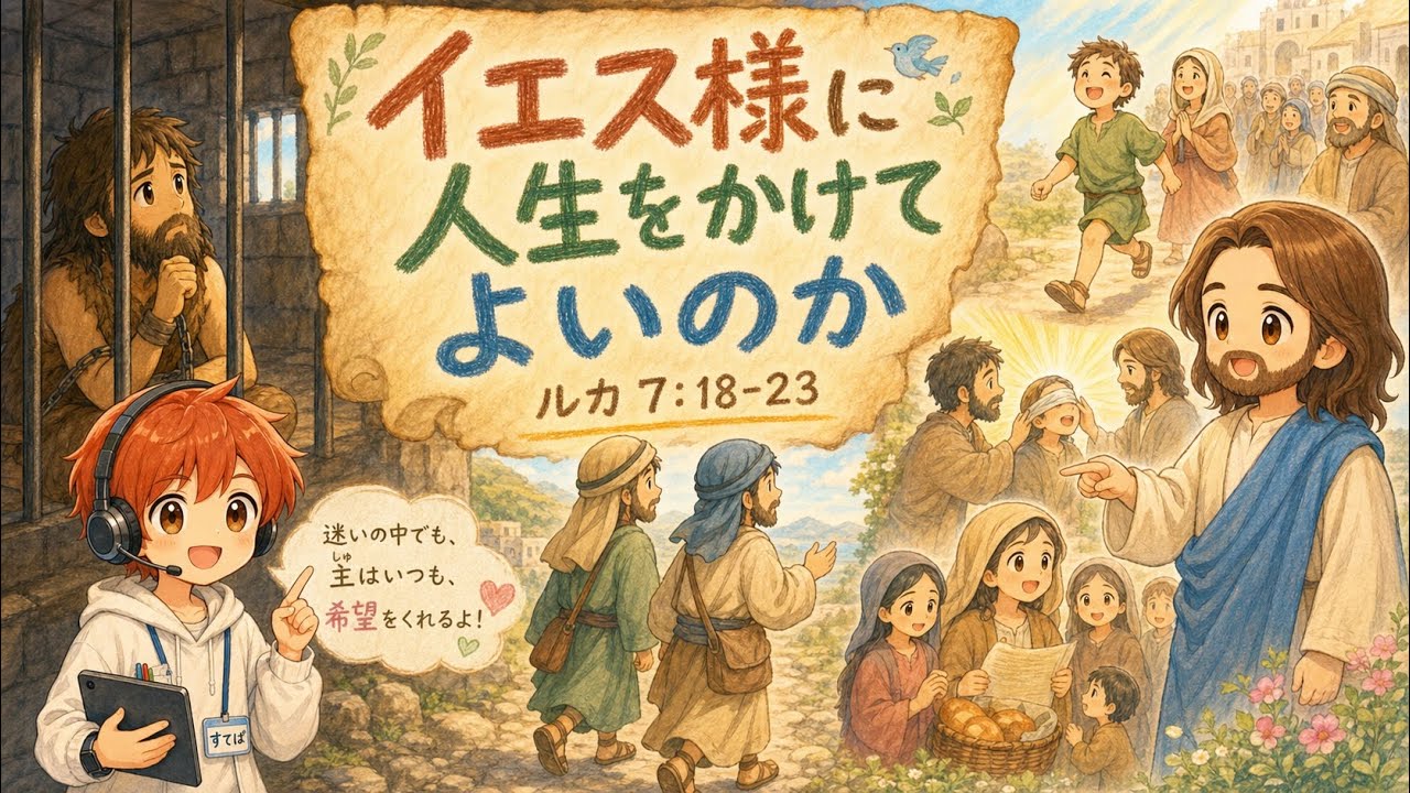 イエス様に人生をかけてよいのか」／ルカの福音書7章18-23節 - YouTube