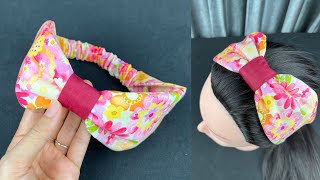 5 Minutes!!! ✅Very Easy Make Headband. How to make Fabric Headband Sewing Tutorial. For Adult size.