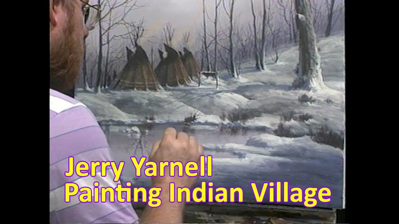 How to Paint a Snowy Indian Village | Jerry Yarnell Step-by-Step Acrylic Winter Landscape Tutorial