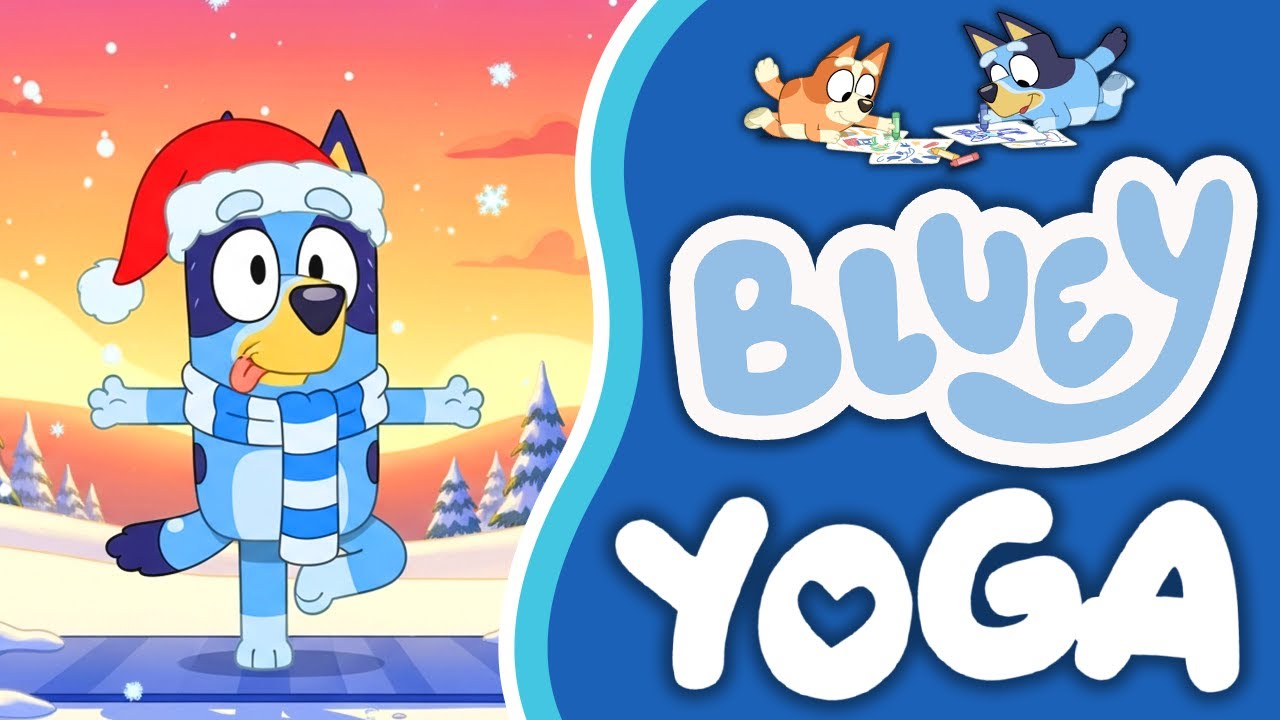 Playful Bluey Yoga 🐾 | Move, Balance & Have Fun