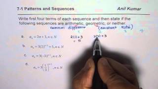 Write 4 Terms for each Sequence Given General Formula Test