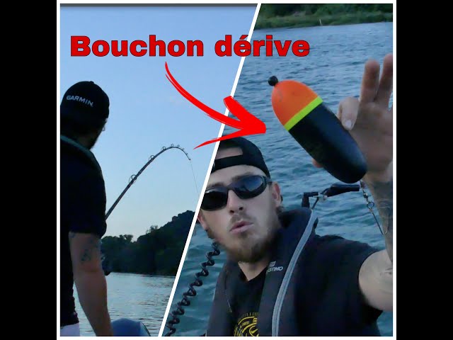 Pêche du SILURE en bateau  BOUCHON DERIVE  