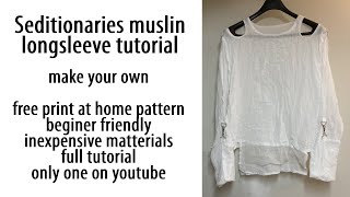 DIY Seditionaries long sleeve full tutorial free pattern