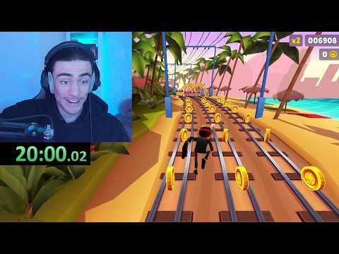 I finally made it 20 minutes in NO COIN on Subway Surfers (or almost)