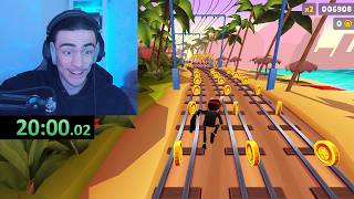 I Finally Made It 20 Minutes In No Coin On Subway Surfer Or Almost