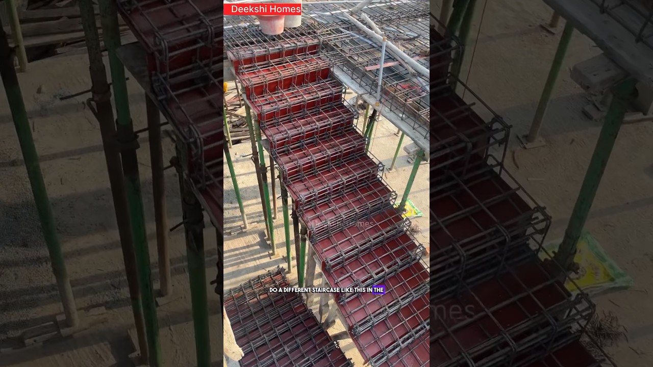 Chain staircase | மடிப்பு படிக்கட்டு | Folded plate staircase | Deekshi Homes