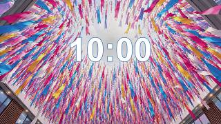 10 Minute Timer ⏰ | Colourful Ribbon Timer | Silent Countdown | No Alarm