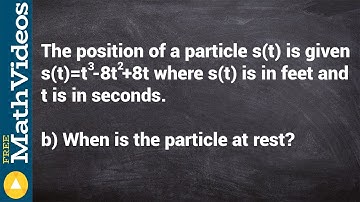 Learn how to determine when a particle is at rest using a calculator