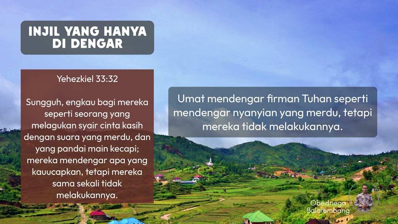 INJIL YANG HANYA DI DENGAR