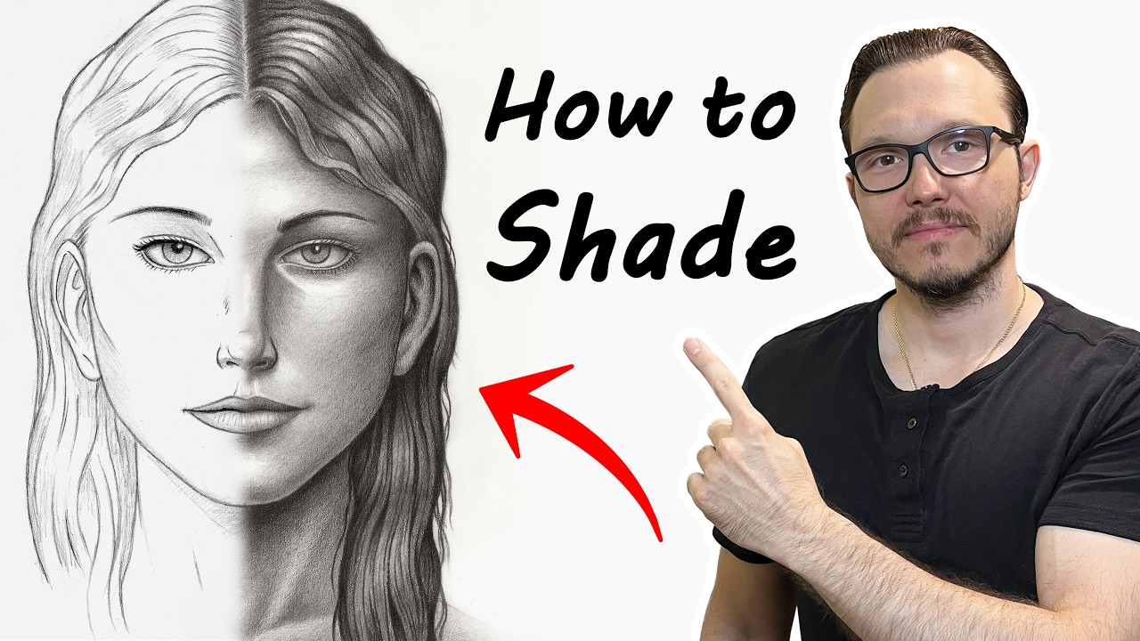 How to Shade a Face with Pencil | Portrait Shading Tutorial for Beginners