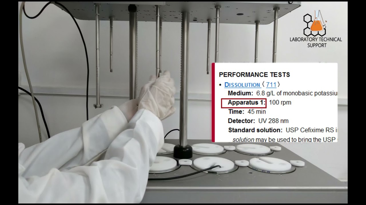 dissolution test  اختبار الانحلالية للمستحضرات الصيدلانية