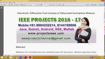 Alterdroid Differential Fault Analysis of Obfuscated Smartphone Malware