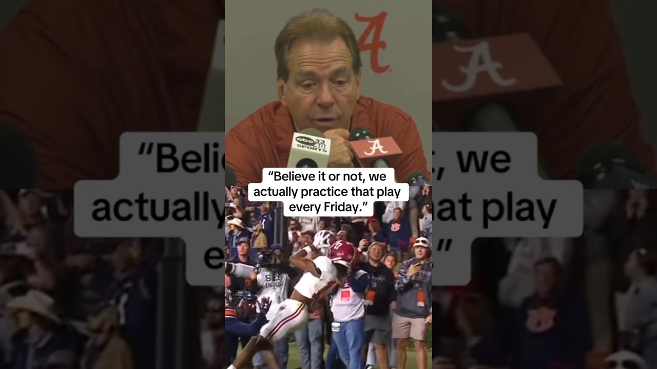 ⁣Nick Saban on Alabama’s game-winner vs. Auburn