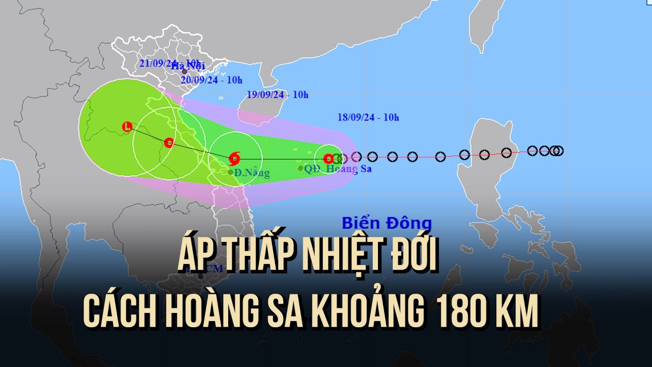 [CẬP NHẬT BÃO SỐ 4]: Áp thấp nhiệt đới cách Hoàng Sa 180 km - YouTube