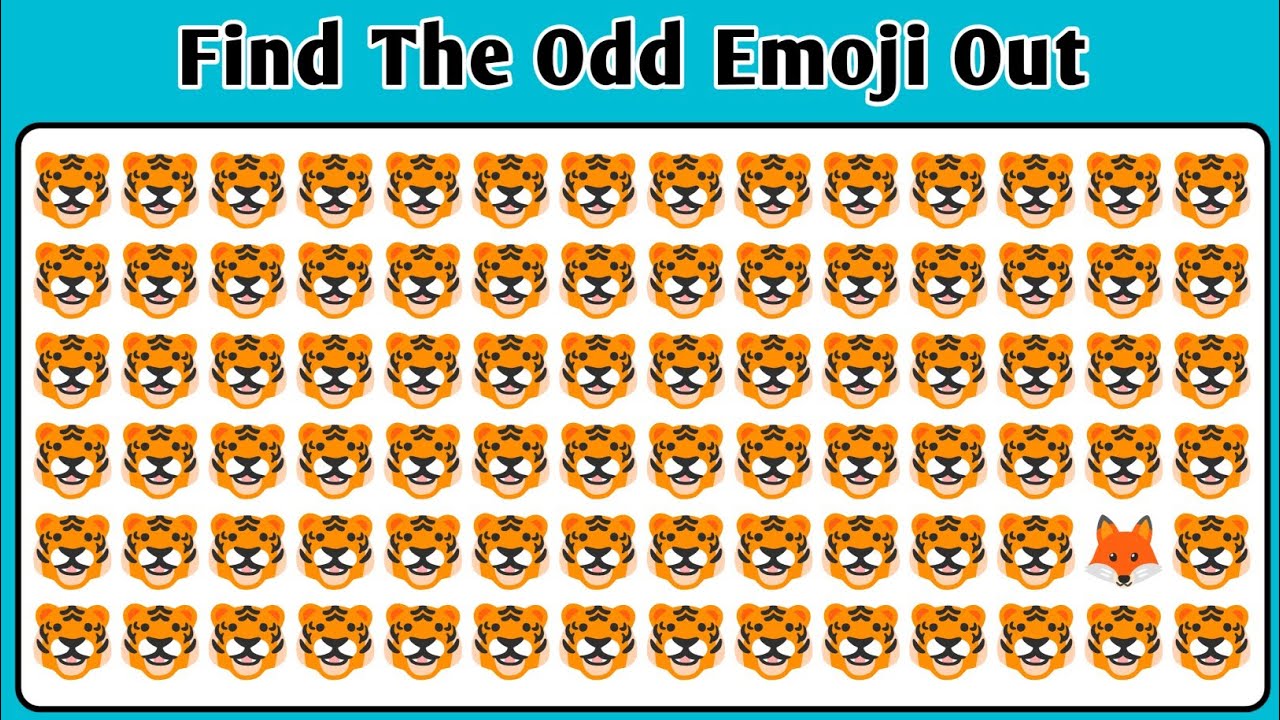 How good are your eyes 109 find the odd emoji out Emoji Puzzle
