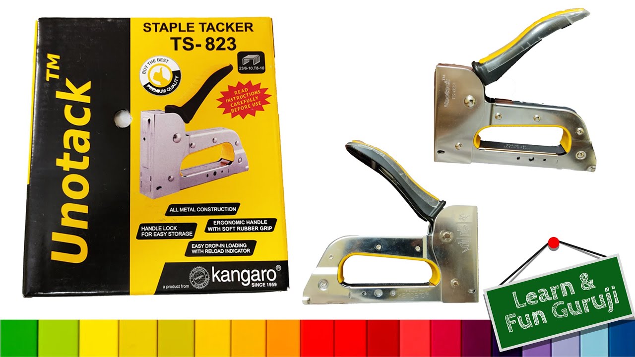 Kangaro Manual TS 823 Stick Staplers Learn and Fun Guruji YouTube