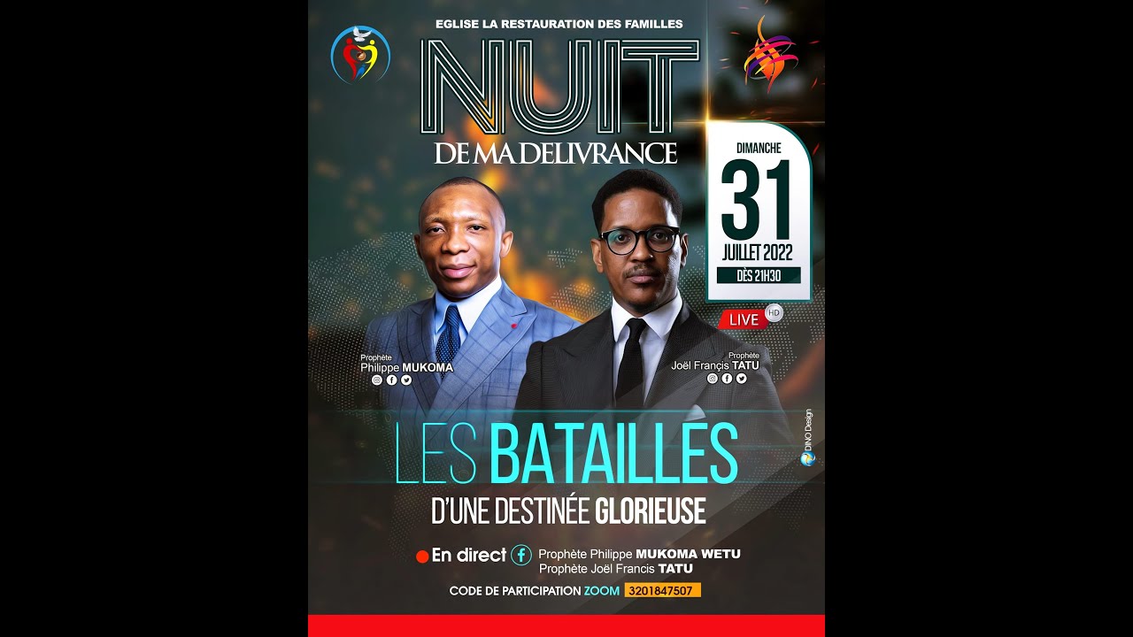 VOIS, JE TE FAIS DIEU POUR PHARAON 31 08 2022 Prophète Joel Francis TATU et Phillipe MUKOMA WETU