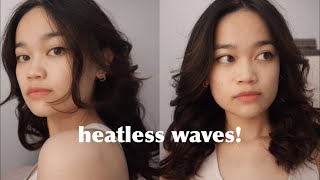 I tried Jessica Vu’s Overnight Heatless Waves hair tutorial!
