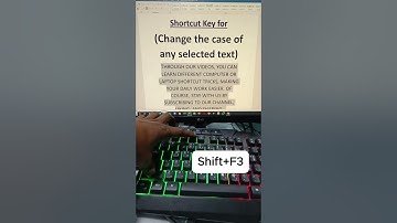 Computer shortcut key for uppercase lowercase sentence case change #tricks #uppercase #msoffice