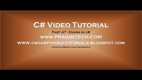 Part 47   C# Tutorial   Enums in c#