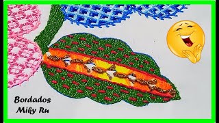 Bordado Diferente para una Hoja Grande - Miky Ru.