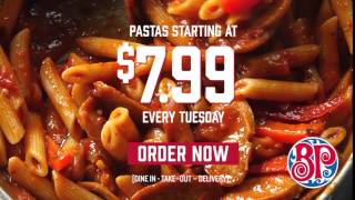 Pasta Tuesday - Pastas starting at $7.99 every Tuesday
