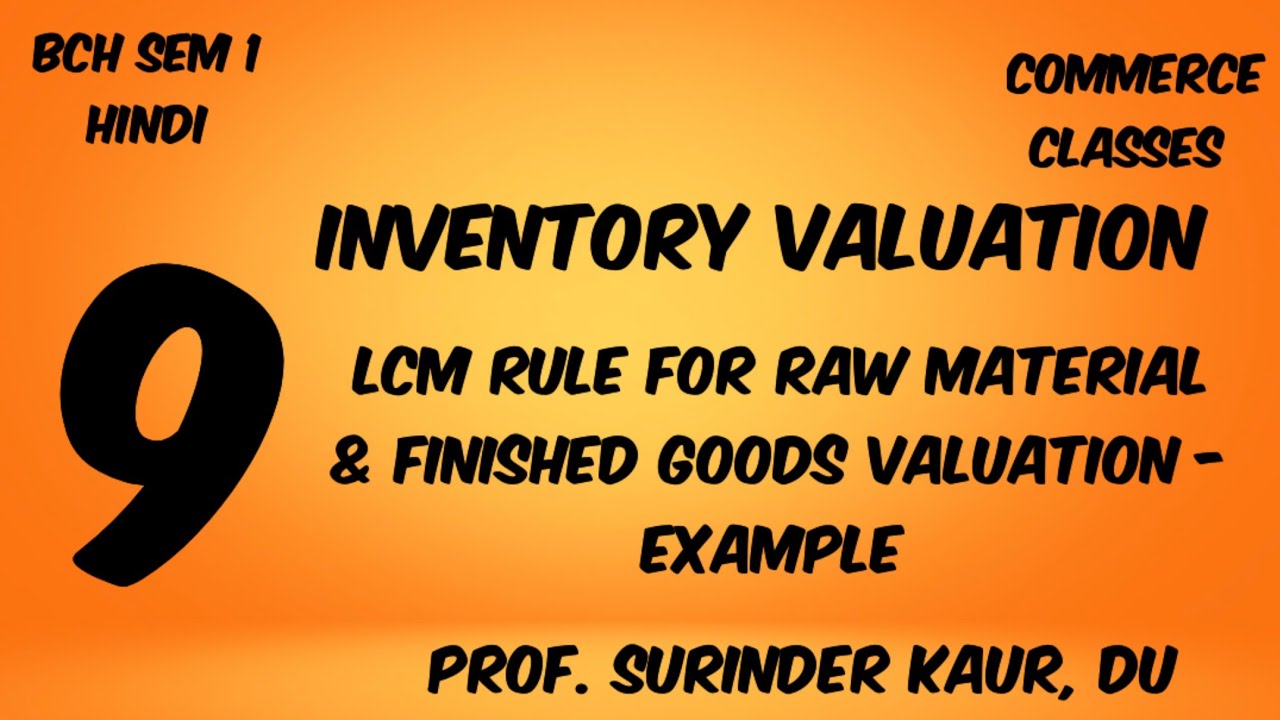 Inventory Valuation LCM Rule, AS 2, Example of RM and Finished Goods 