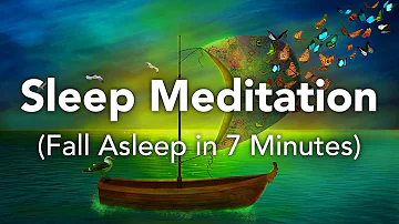 Guided Sleep Meditation, Fall Asleep In Minutes Spoken Sleep Meditation With Water Sound for Sleep