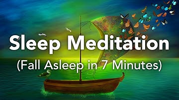Guided Sleep Meditation, Fall Asleep In Minutes Spoken Sleep Meditation With Water Sound for Sleep