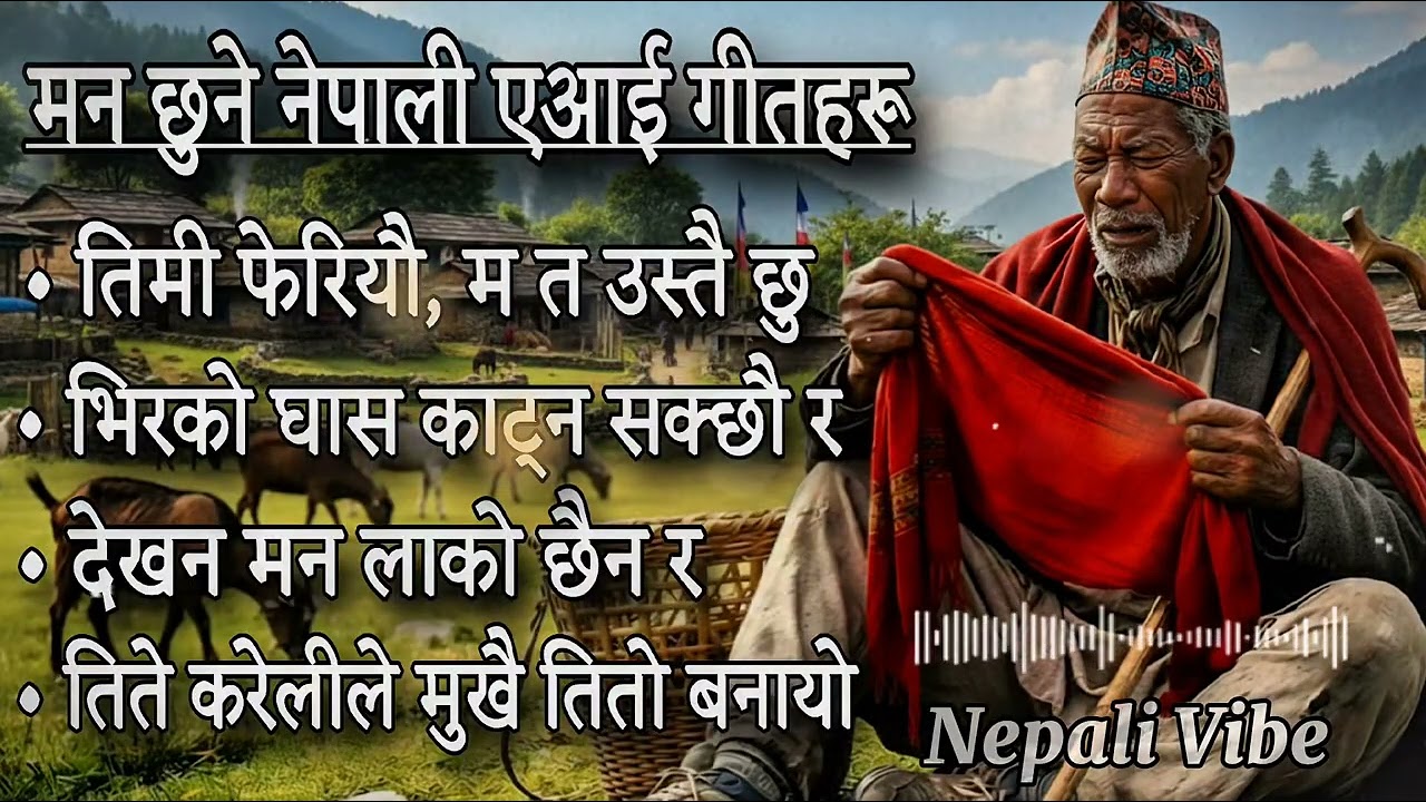 आँसु पुछ्दै छु तिमी फेरियौ, म त उस्तै छु | Top Nepali Ai generated cover songs collection 💐❣️