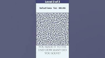 Can You Solve The Maze? 🧩 3 Levels of Brain Game Fun!