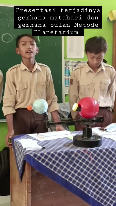 Presentasi terjadinya gerhana Matahari dan bulan metode Planetarium