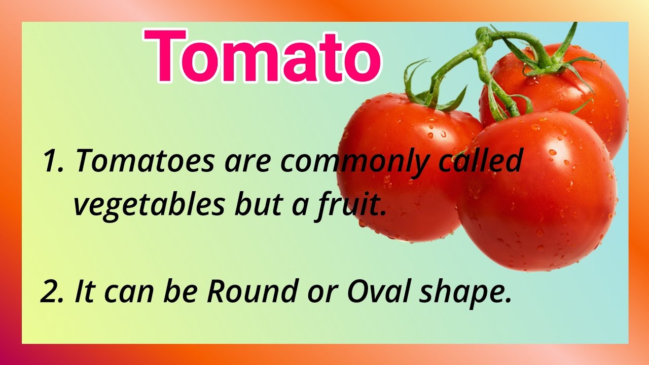 short essay 5 lines on tomato in english