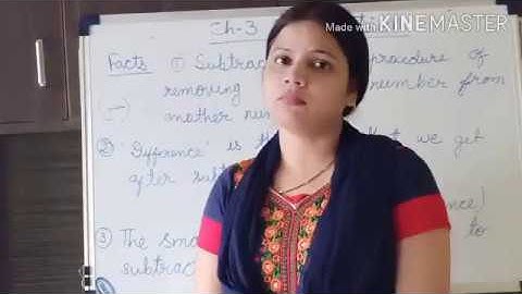CBSE class 3 maths Ch-3 Subtraction video no 1