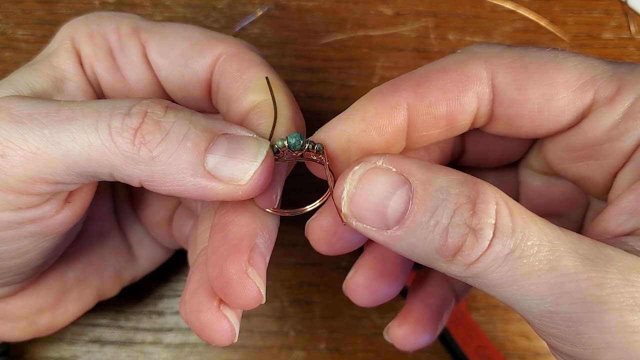 How to make simple gemstone ring wire wrapping YouTube