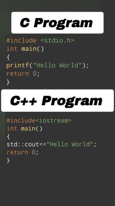 Hello world in C-Program VS C++ #cprogram #beginners #helloworld - YouTube
