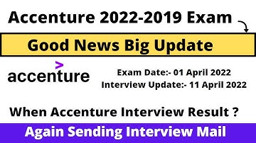 Accenture 2022-2019 Interview Update | Again Sending Interview Mail When Interview Result All Points