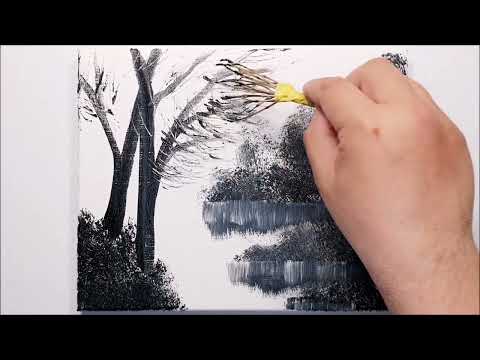 KING ART   BLACK AND WHITE PAINTING  N 1134  PAINTING TUTORIAL