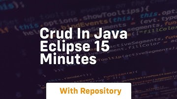 crud in java eclipse 15 minutes