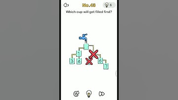 WHICH CUP WILL GET FILLED FIRST? BRAIN OUT NO.43