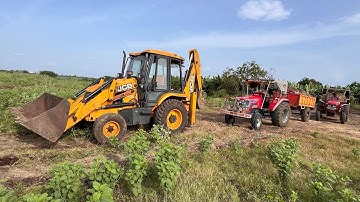 Jcb 3dx Backhoe Mud Loading Trolley In Mahindra Two Tractor l