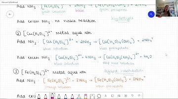 OCR Precipitation reactions: Transition elements