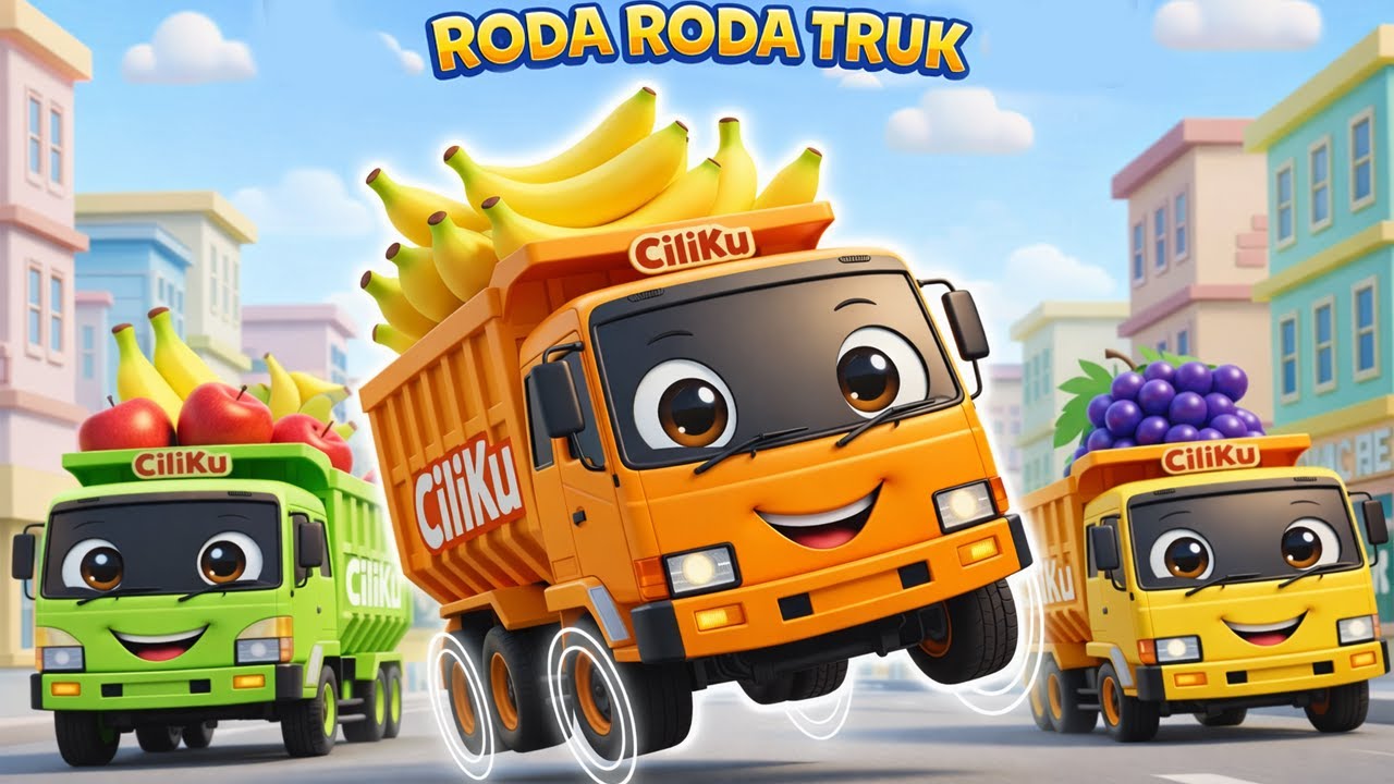 Roda Roda Truk Berputar 🚚🎶 - Mengenal Buah & Warna Bersama Truk Lucu | Lagu Anak Viral Terbaru 2026🌈