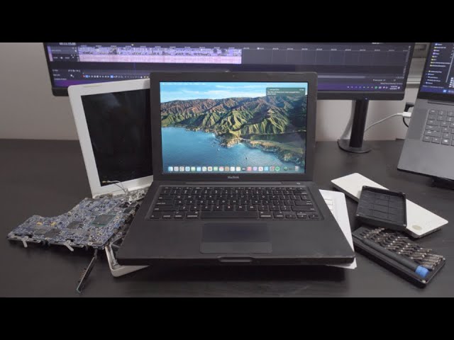 THIS RARE OLD BLACK MACBOOK GETS AN UPGRADE MAKEOVER!!! USING IT